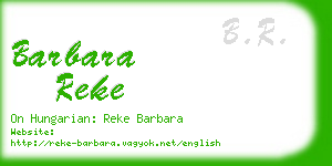 barbara reke business card